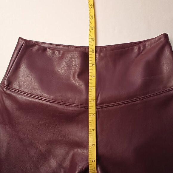 White House Black Market Runway Legging Size 2 Faux Leather Mid Rise Mauve Color - Picture 9 of 11